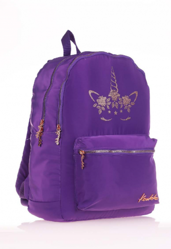 KAUKKO PRINT SIRT ÇANTASI (MOR)