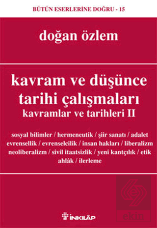 Kavram ve Düşünce Tarihi Çalışmaları Kavramlar ve 