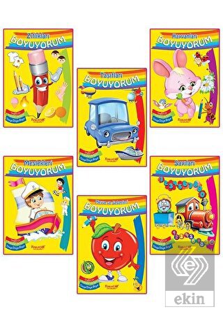 Kavramlar Boyama Seti (6 Kitap Takım)