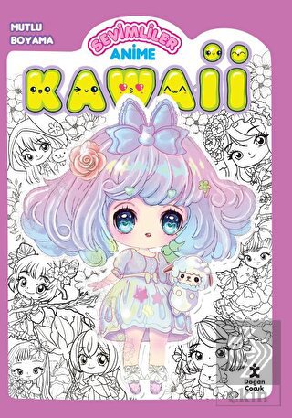 Kawaii Anime Mutlu Boyama 1 - Mor