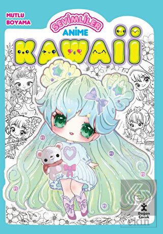 Kawaii Anime Mutlu Boyama 2 - Yeşil