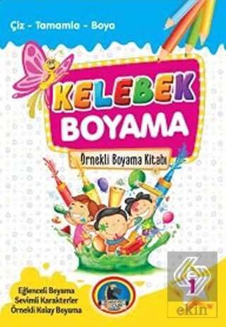 Kelebek Boyama Kitabı (8 Kitap Takım)