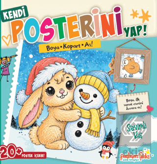 Kendi Posterini Yap! Boya Kopart As! Sevimli Kış Kolektif Parlayan Yıl