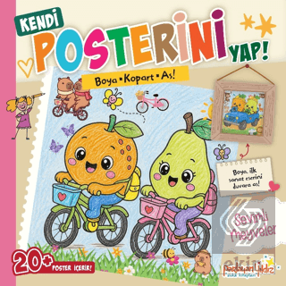 Kendi Posterini Yap! Boya Kopart As! Sevimli Meyveler
