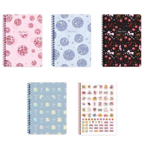KESKİNCOLOR IŞILTILI 80 YP SPİRALLİ PP KAPAK DEFTER KARELİ