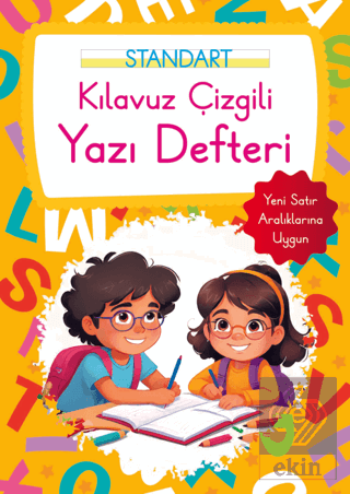 Kılavuz Çizgili Yazı Defteri Büyük Boy - Turuncu