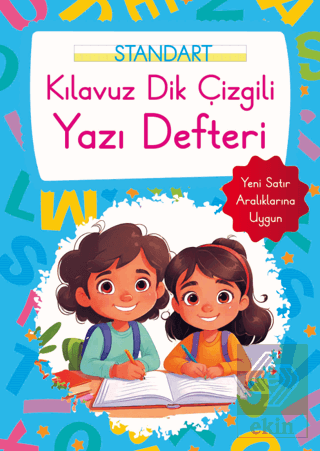 Kılavuz Dik Çizgili Yazı Defteri Büyük Boy - Mavi