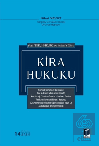 Kira Hukuku Nihat Yavuz Adalet Yayınevi Satın Al - ekinkitap.com