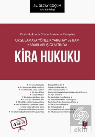 Kira Hukuku Olcay Göçüm Adalet Yayınevi Satın Al - ekinkitap.com