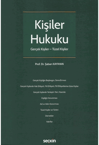 Kişiler Hukuku Gerçek Kişiler - Tüzel Kişiler