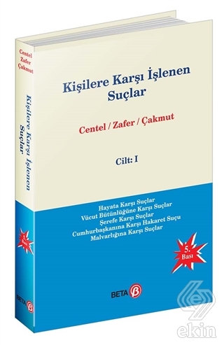 Kişilere Karşı İşlenen Suçlar Cilt 1