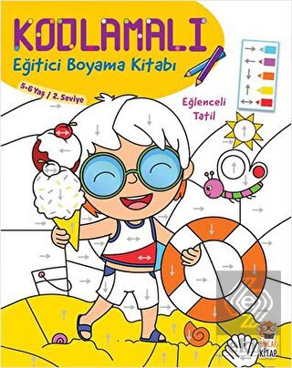 Kodlamalı Eğitici Boyama Kitabı - Eğlenceli Tatil