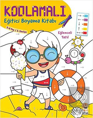 Kodlamalı Eğitici Boyama Kitabı - Eğlenceli Tatil