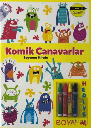 Komik Canavarlar Boyama Kitabı - Minik Ressamlar
