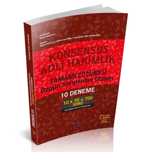 KONSENSUS Adli Hakimlik 10 Deneme Aralık 2023