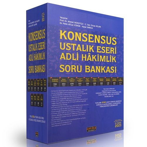 Konsensus Ustalık Eseri Adli Hakimlik Soru Bankası 2023