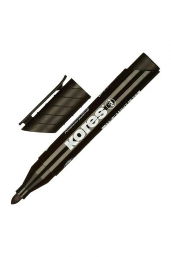 Kores Permanent Markör Yuvarlak Uçlu Siyah