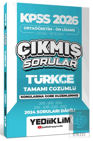 KPSS 2026 Ortaöğretim-Ön Lisans Türkçe Konularına Göre Çıkmış Sorular 