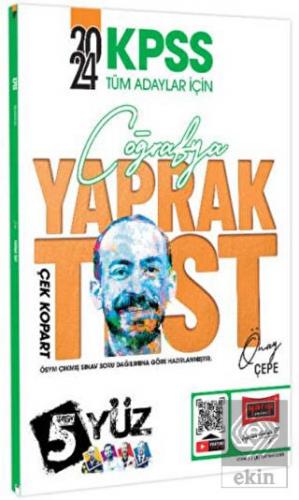 KPSS 5 Yüz Coğrafya Çek Kopart Yaprak Test