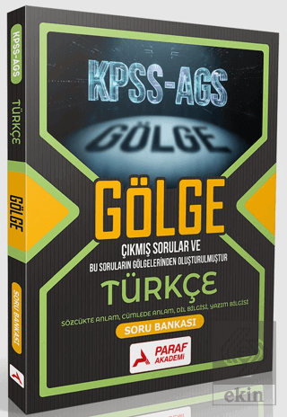 KPSS-AGS Gölge Türkçe Soru Bankası