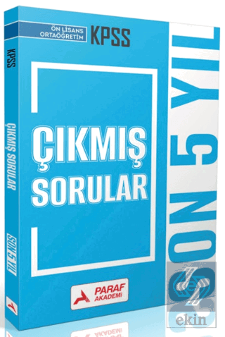 KPSS - AGS Ön Lisans - Ortaöğretim Tıpkı Basım Son 5 Yıl Çıkmış Sorula