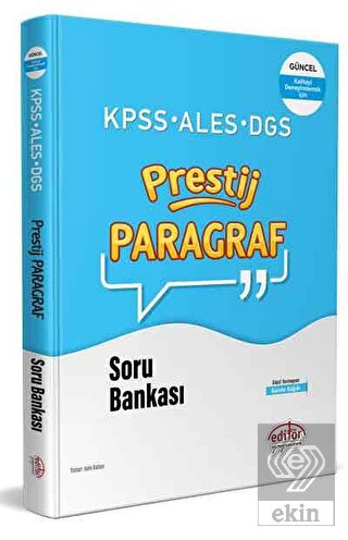 KPSS - ALES - DGS Prestij Paragraf Soru Bankası