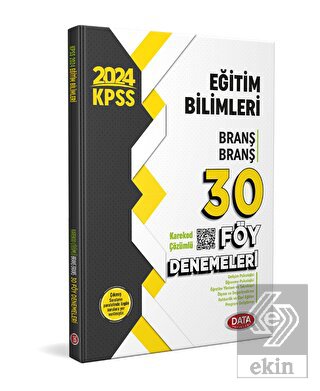 KPSS Eğitim Bilimleri Branş Branş 30 Föy Denemeler