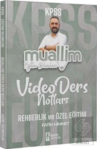 KPSS Eğitim Bilimleri Muallim Rehberlik ve Özel Eğ