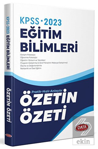 KPSS Eğitim Bilimleri Özetin Özeti Data Yayınları