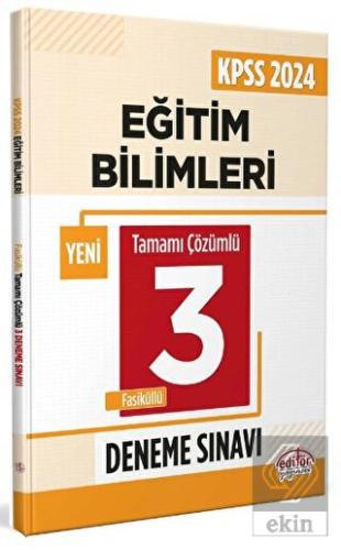 KPSS Eğitim Bilimleri Tamamı Çözümlü 3 Deneme Sına
