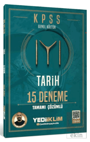 KPSS Genel Kültür Tarih 15 Deneme Tamamı Çözümlü