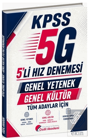 KPSS Genel Yetenek Genel Kültür 5G 5li Hız Denemeleri Kolektif Özdil A
