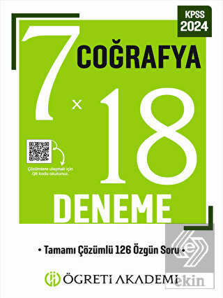 KPSS Genel Yetenek Genel Kültür 7X18 Coğrafya Dene