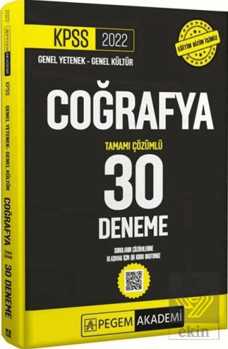 KPSS Genel Yetenek - Genel Kültür Coğrafya 30 Dene
