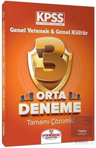 KPSS Genel Yetenek Genel Kültür Kolay 3 Deneme Çöz