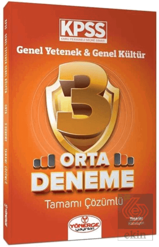 KPSS Genel Yetenek Genel Kültür Kolay 3 Deneme Çöz