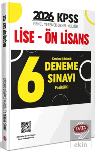 KPSS GY-GK Lise Ön Lisans Fasiküllü Karekod Çözümlü 6 Deneme Sınavı