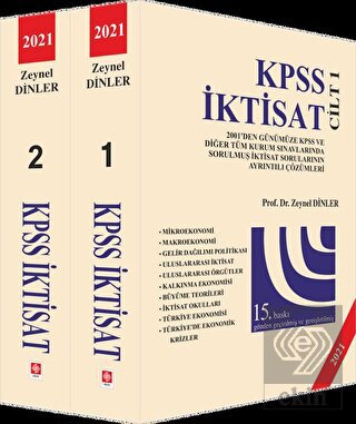 Kpss İktisat Zeynel Dinler ( 2021 - 15.Baskı 2.Cilt)
