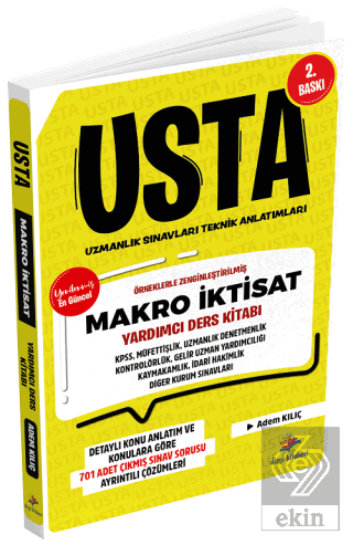 KPSS Kaymakamlık Hakimlik ve Uzmanlık Sınavları Makro İktisat USTA Yardımcı Ders Kitabı