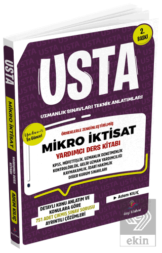 KPSS Kaymakamlık Hakimlik ve Uzmanlık Sınavları Mikro İktisat USTA Yardımcı Ders Kitabı