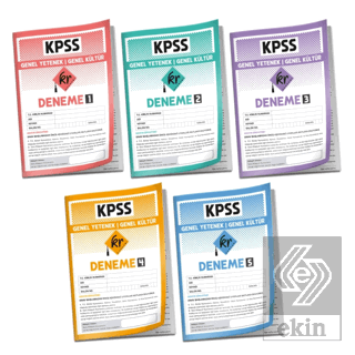 KPSS Lisans Genel Yetenek Genel Kültür 5li Deneme Paketi Kolektif KR A