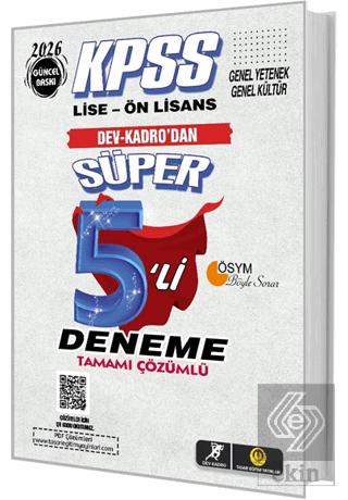 KPSS Lise-Önlisans Süper 5li Deneme