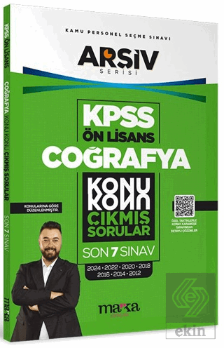 KPSS Ön Lisans Coğrafya Konu Konu Çıkmış Sorular Son 7 Sınav (2024 Dahil)