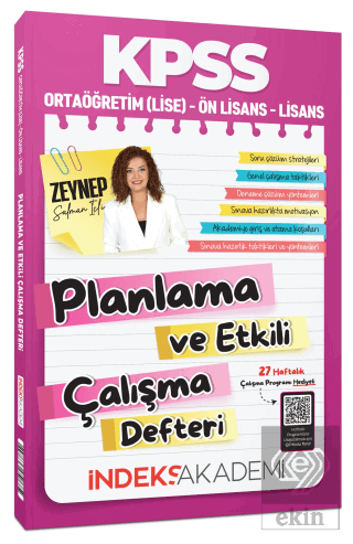 KPSS Planlama ve Etkili Çalışma Defteri