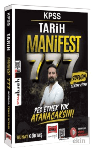 KPSS Tarih Manifest Serisi 777 Soruda Tamamı Video Çözümlü Tekrar Kita