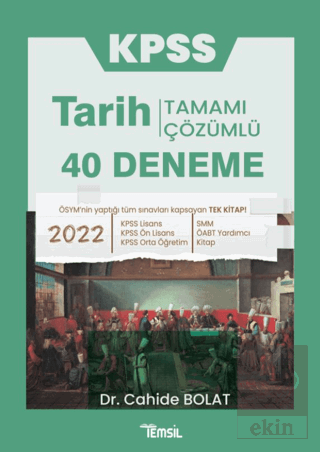 KPSS Tarih Tamamı Çözümlü 40 Deneme
