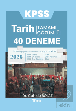 KPSS Tarih Tamamı Çözümlü 40 Deneme
