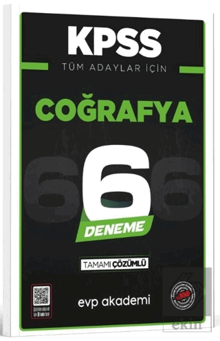 KPSS Tüm Adaylar İçin Coğrafya 6 Deneme Tamamı Çözümlü