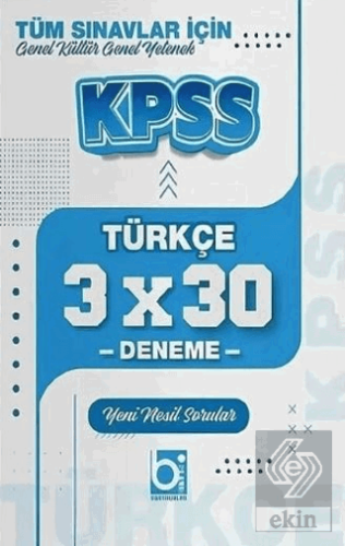 KPSS Türkçe 3x30 Deneme