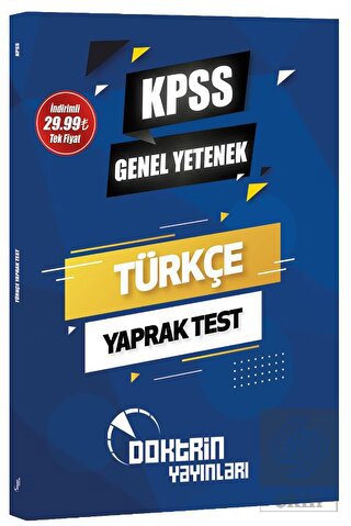 KPSS Türkçe Yaprak Test